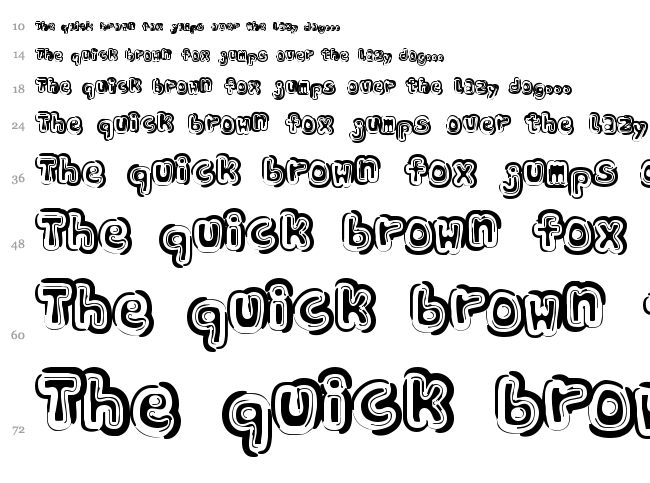 Sin-A-Bon font waterfall